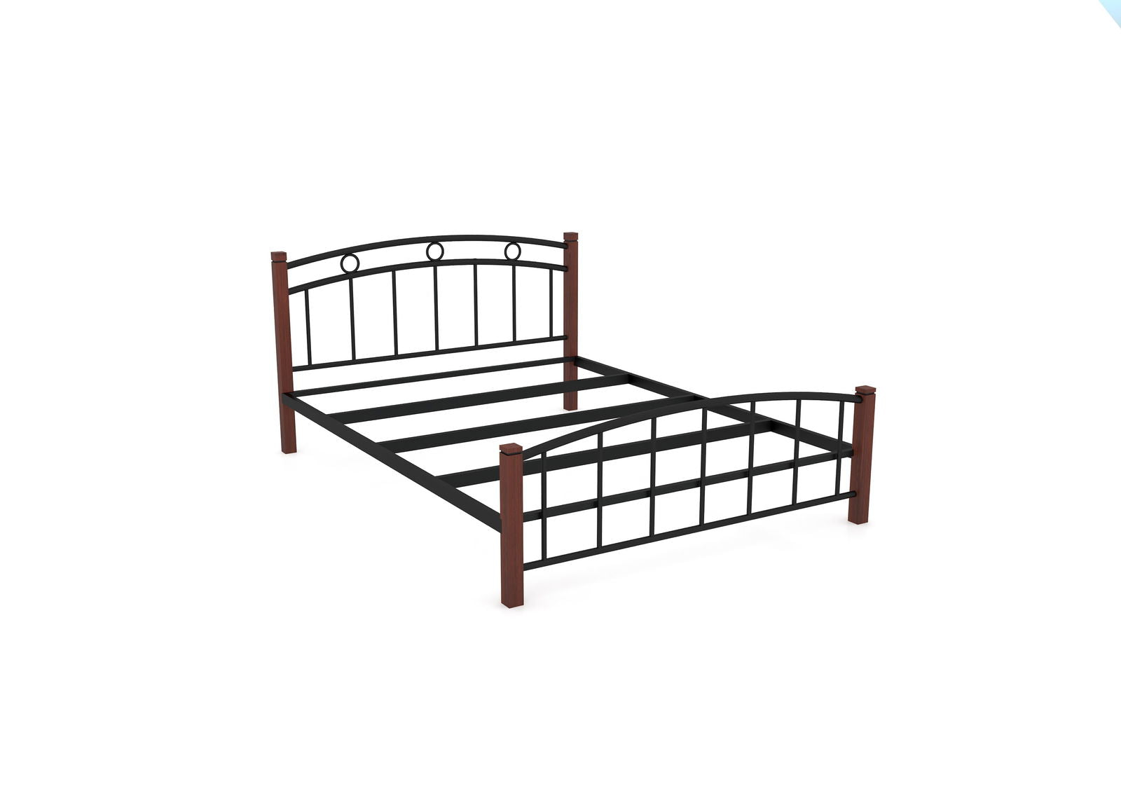 MetalCraft Minimal Arc Iron Bed - Furnishiaa -  -